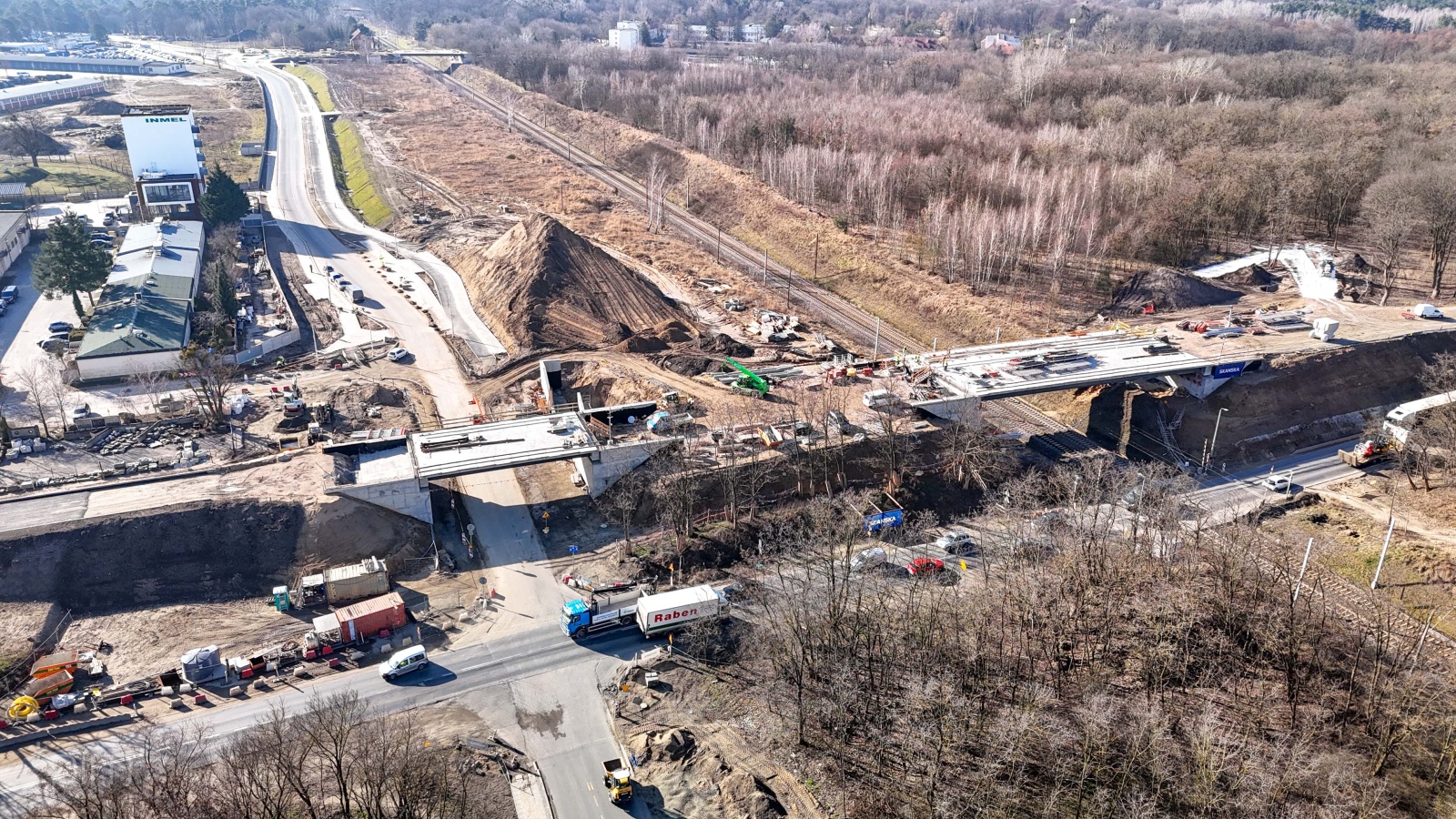 Galeria zdjęć z postępu prac przy budowie wiaduktów wzdłuż ulic Golęcińskiej i Lutyckiej oraz układu drogowego wokół