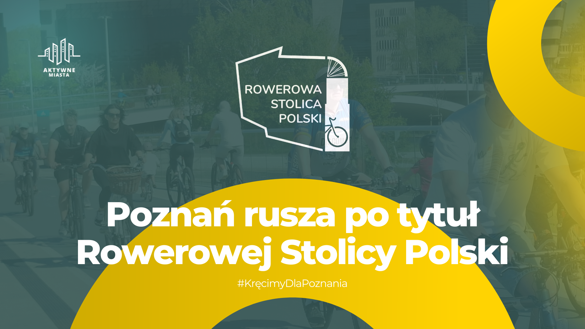 Grafika informująca o rywalizacji o tytuł Rowerowej Stolicy Polski