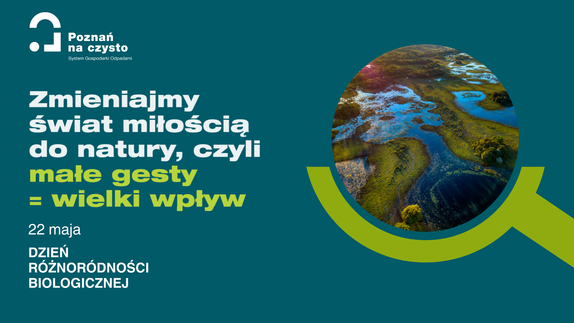 Grafika informuje o obchodzonym 22 maja dniu bioróżnorodności