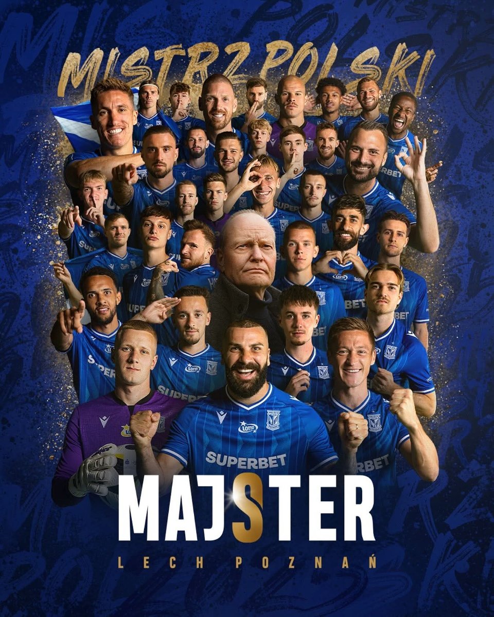 Grafika Lecha Poznań z napisem Majster