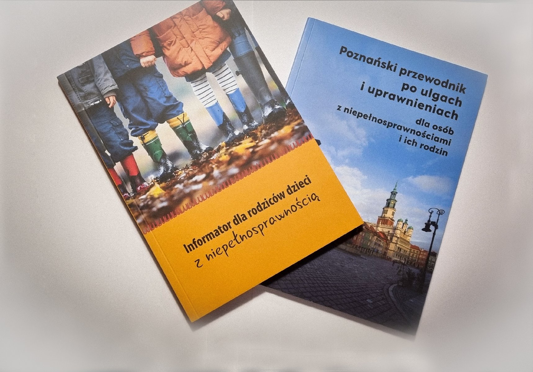 grafika przedstawia okładki wydawnictw dla osób z niepełnosprawnościami