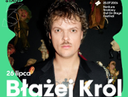 Grafika z informacjami o wydarzeniu i zdjęciem Błażeja Króla