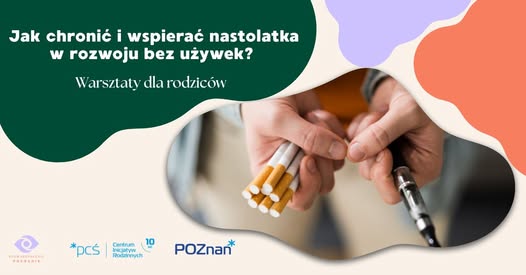 Grafika z napisem: jak chronić i wspierać nastolatka w rozwoju bez używek
