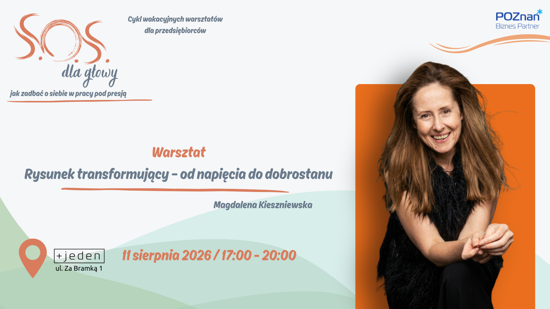 Grafika zapraszająca na szkolenie - Rysunek transformujący - od napięcia do dobrostanu