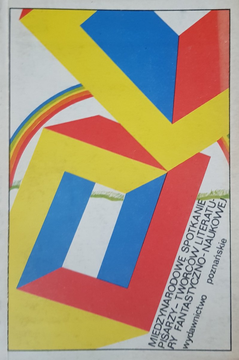 Kolorowa okładka książki z motywami geometrycznymi.