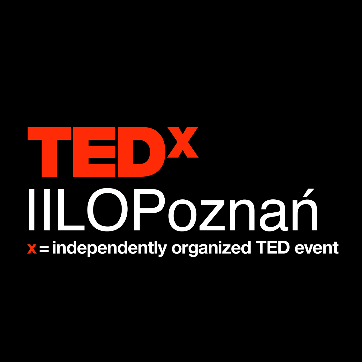 logo konferencji TEDx II LO Poznań