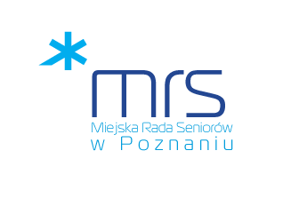 logo przedstawia duże litery "MRS", a pod nimi napis "Miejska Rada Seniorów"