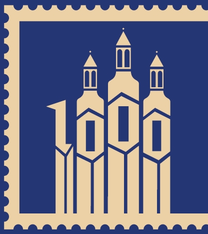 Logotyp 1000-lecia łzotych koron