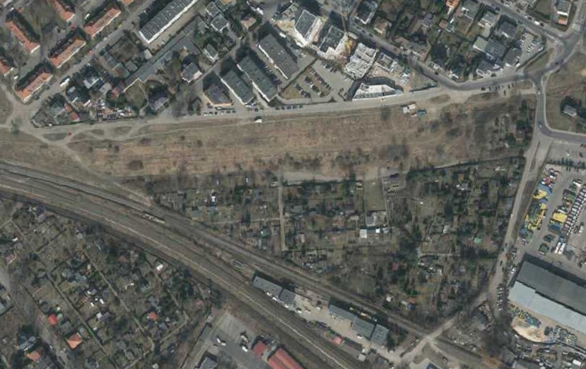 mapa lotnicza przedstawiająca przybliżony obszar będący przedmiotem interpelacji