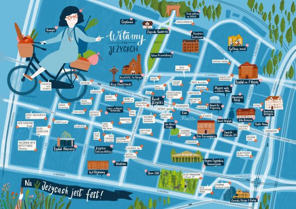 Na grafice przedstawiono mapę jeżyckich rzemieślników.