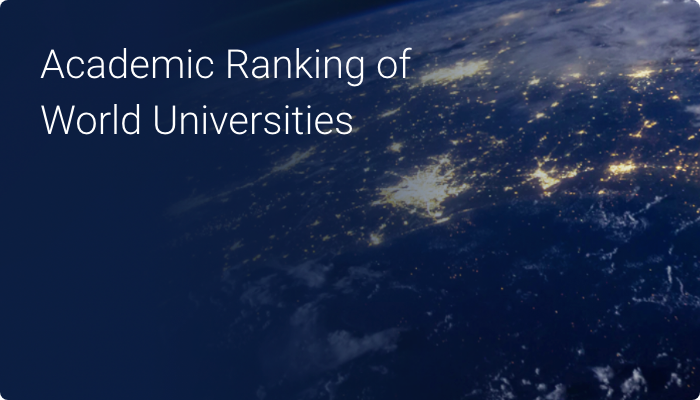 na tle kuli ziemskiej napis Academic Ranking of World Universities, informacje o rankingu zawarte w opisie