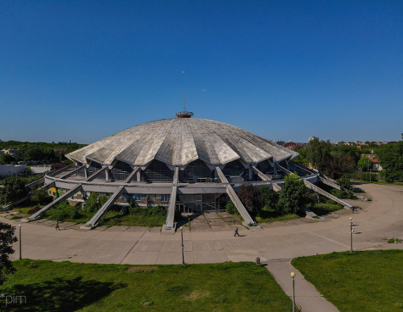 Na zdjęciu Arena widziana z lotu ptaka