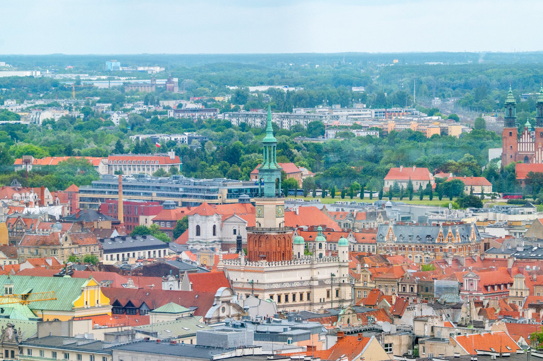 Na zdjęciu panorama miasta widziana z lotu ptaka