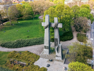 na zdjeciu Plac Mickiewicza widziany z lotu ptaka
