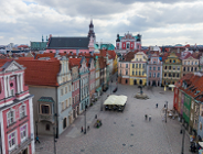 Na zdjęciu rynek miasta widziany z lotu ptaka