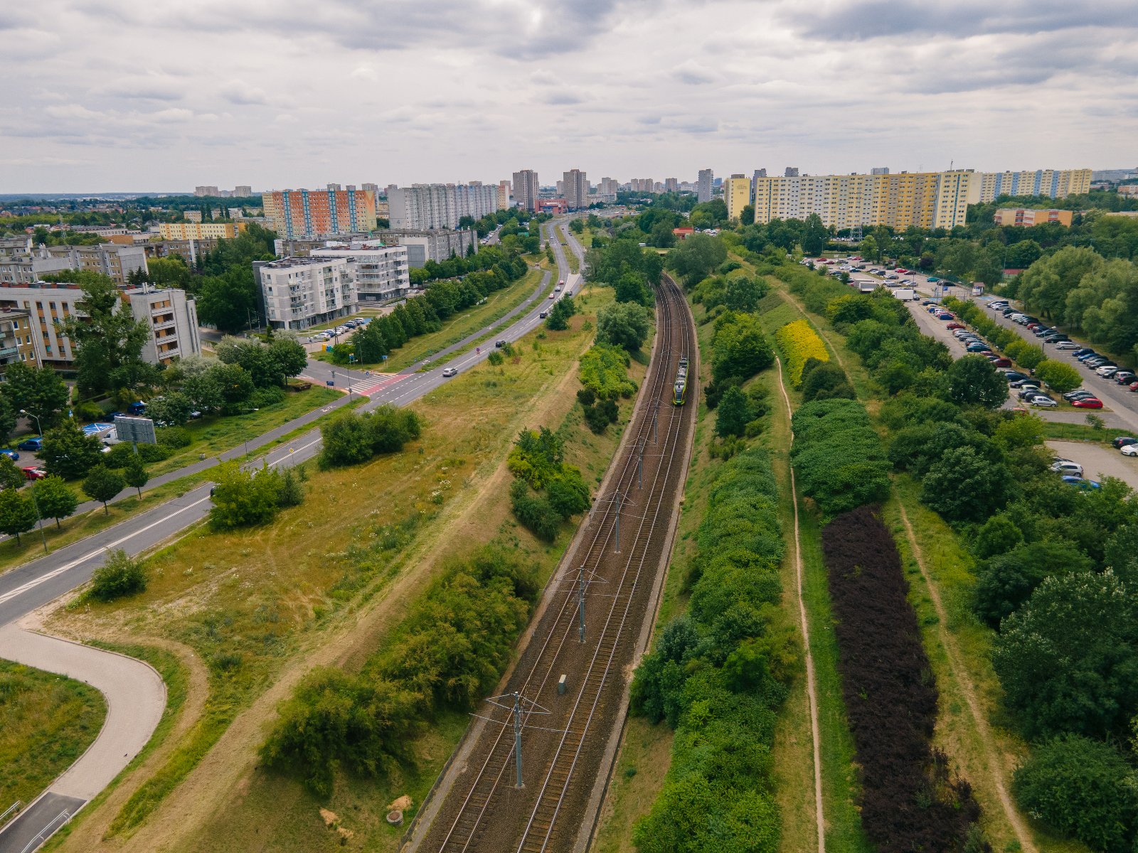 Na zdjęciu trasa PST widziana z lotu ptaka