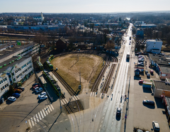 Pętla tramwajowa na Starołęce i przejazd kolejowy