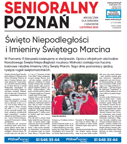 Pierwsza strona gazety "Senioralny Poznań"