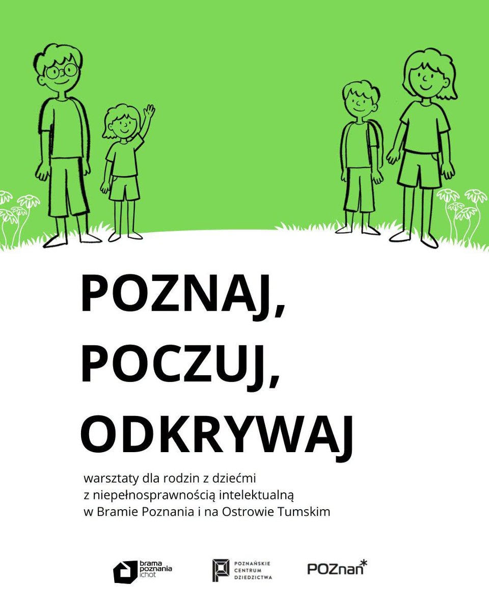 Plakat cyklu wydarzeń POZNAJ, POCZUJ, ODKRYWAJ!