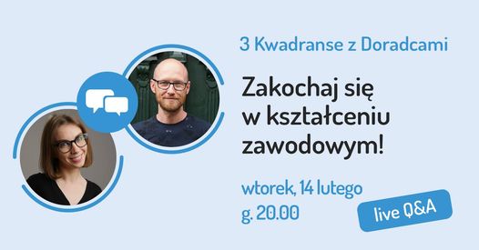 Plakat promujący webinar, na zdjęciu osoby prowadzące.