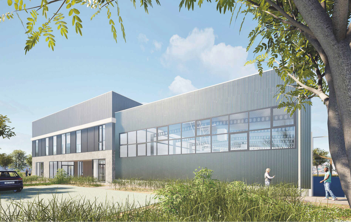 Poglądowa wizualizacja hali do szermierki, która stanie przy Drodze Dębińskiej