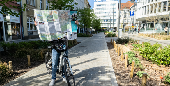 Prezentacja Mapy Rowerowej w centrum Poznania