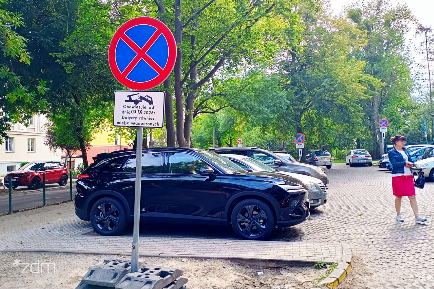 Samochody na parkingu przy ul. Szamarzewskiego