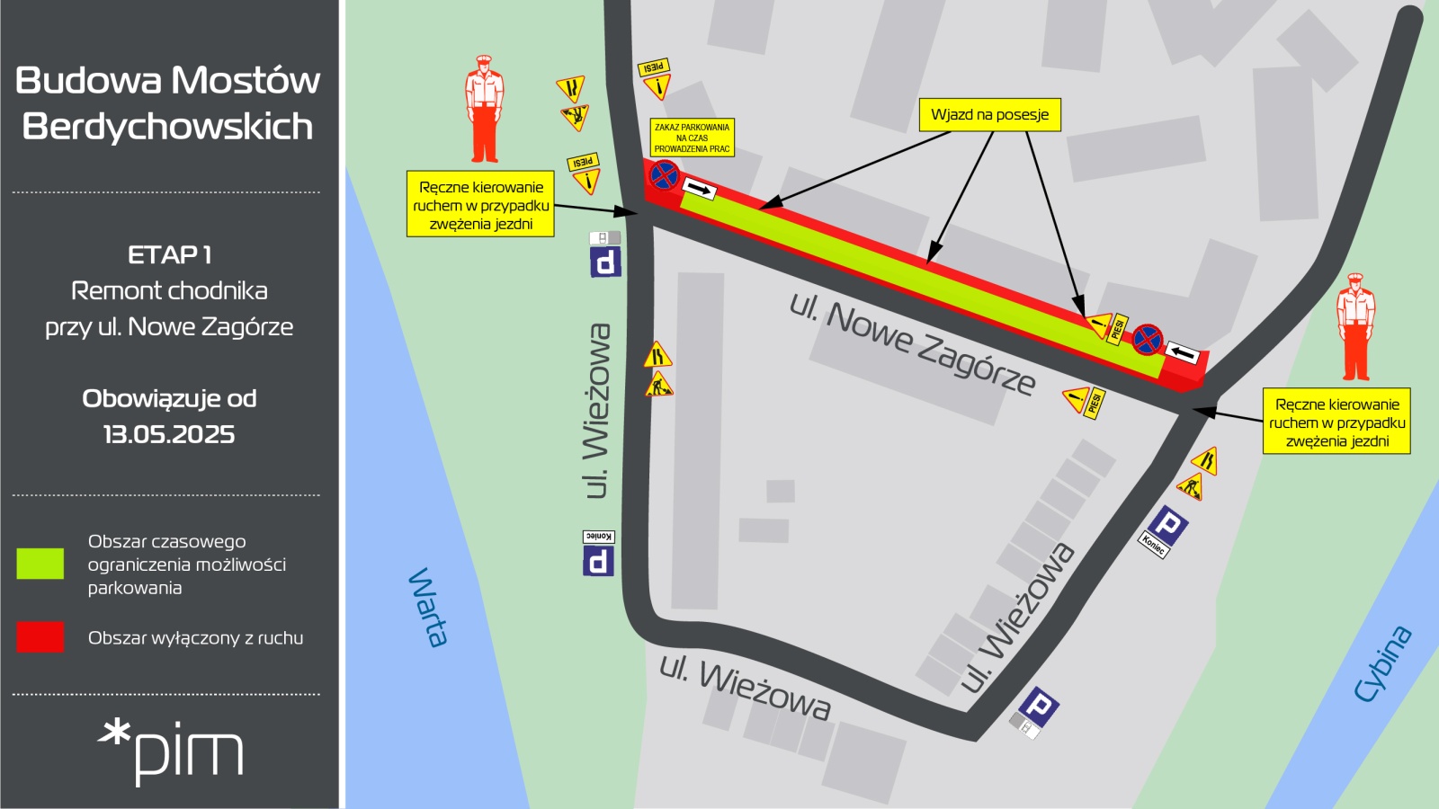 Schemat organizacji ruchu na Zagórzu