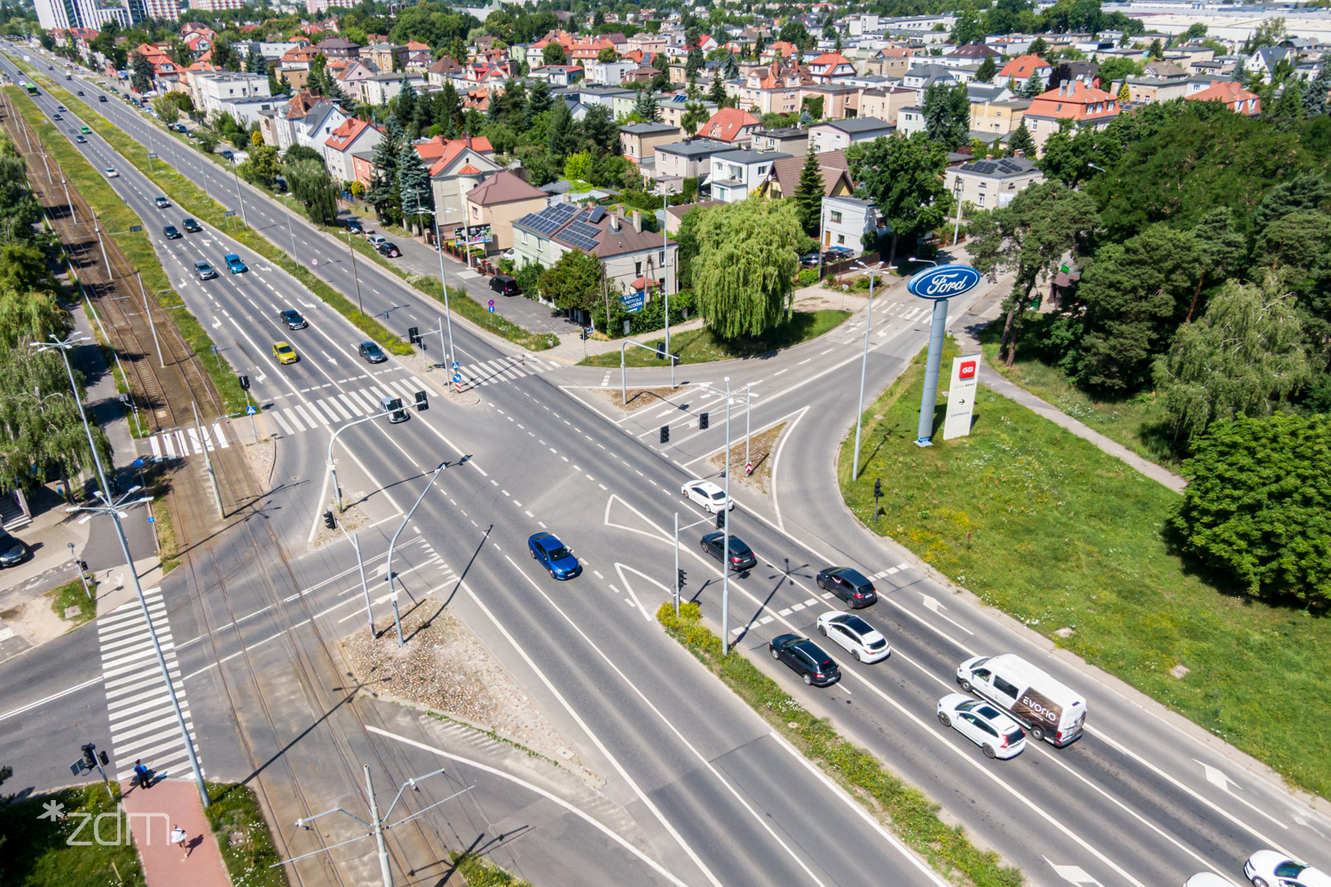 Skrzyżowanie ulic Warszawskiej i Mogileńskiej