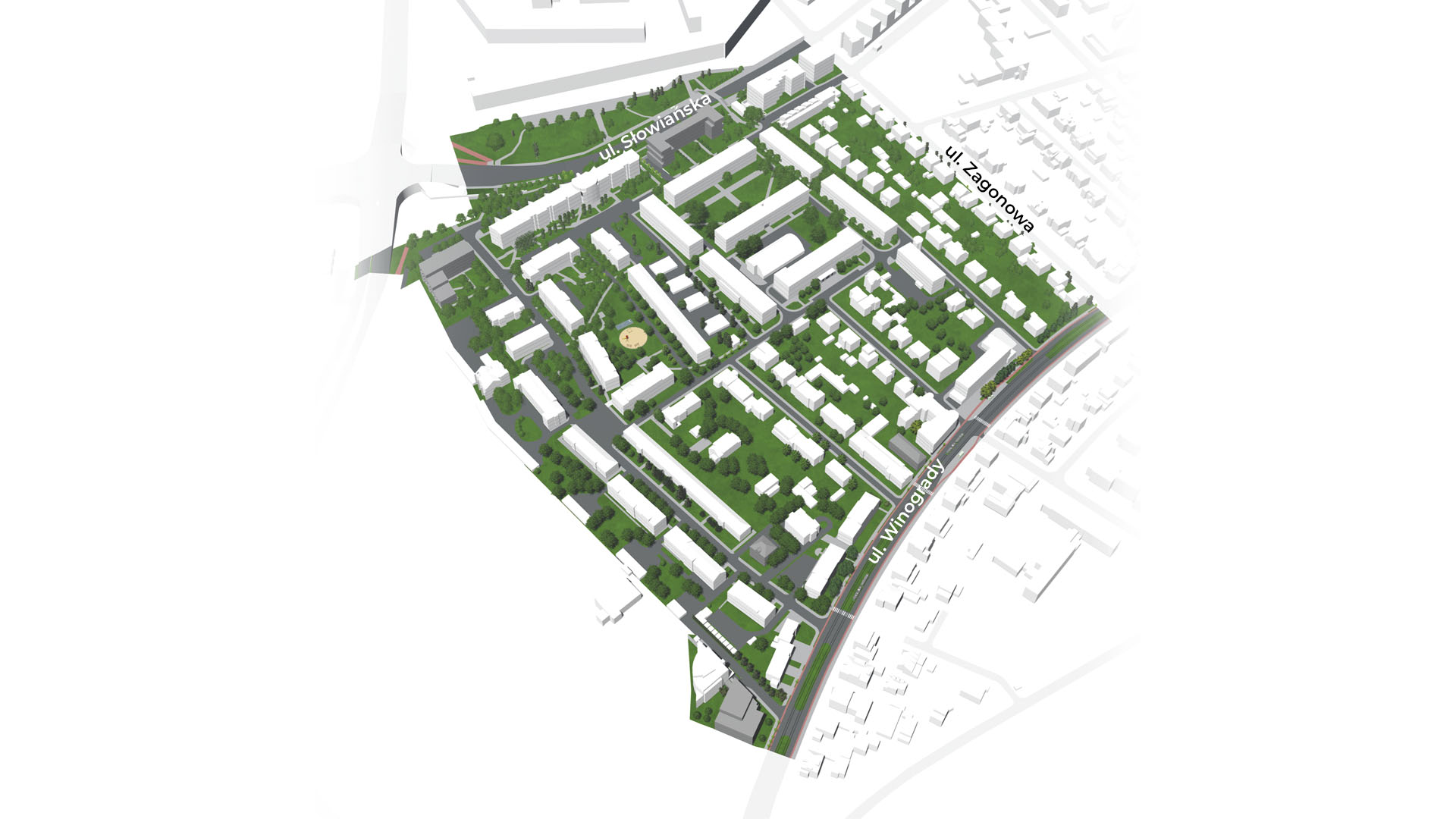 "Stare Winogrady - część zachodnia" - propozycja zagospodarowania terenu