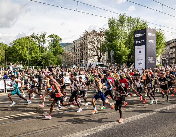 Start półmaratonu z ul. Grunwaldzkiej