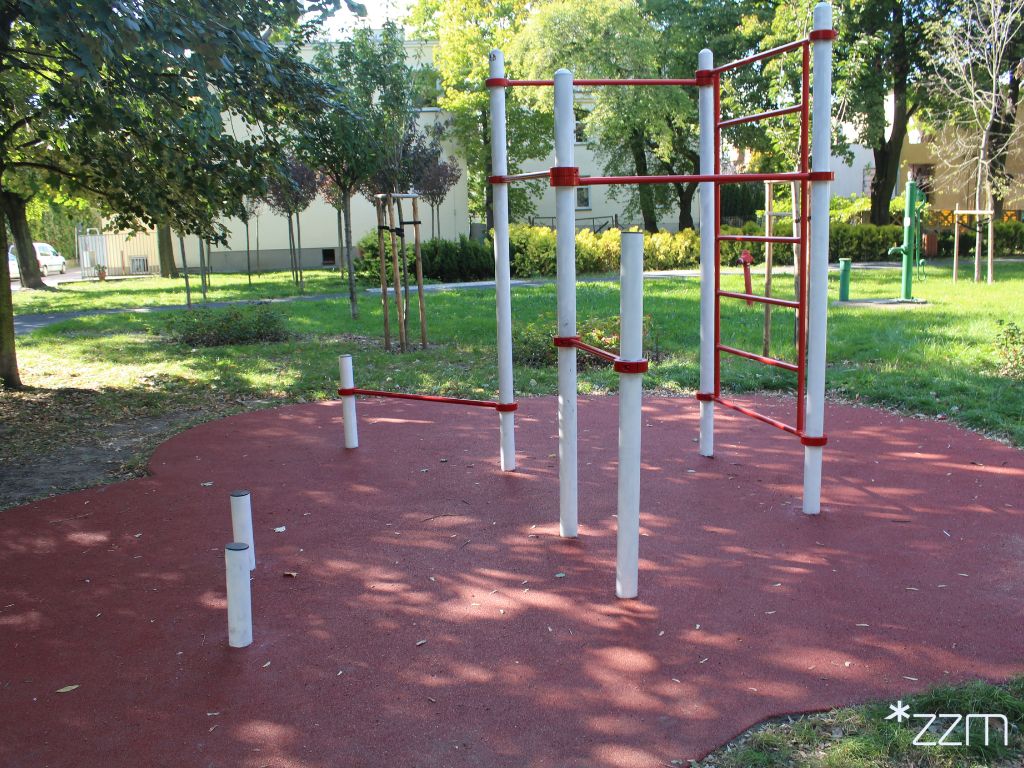 Street workout na zieleńcu przy ul. Kutnowskiej
