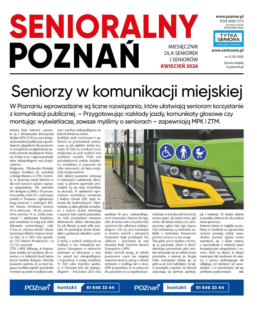 strona tytuło gazety Senioralny Poznań