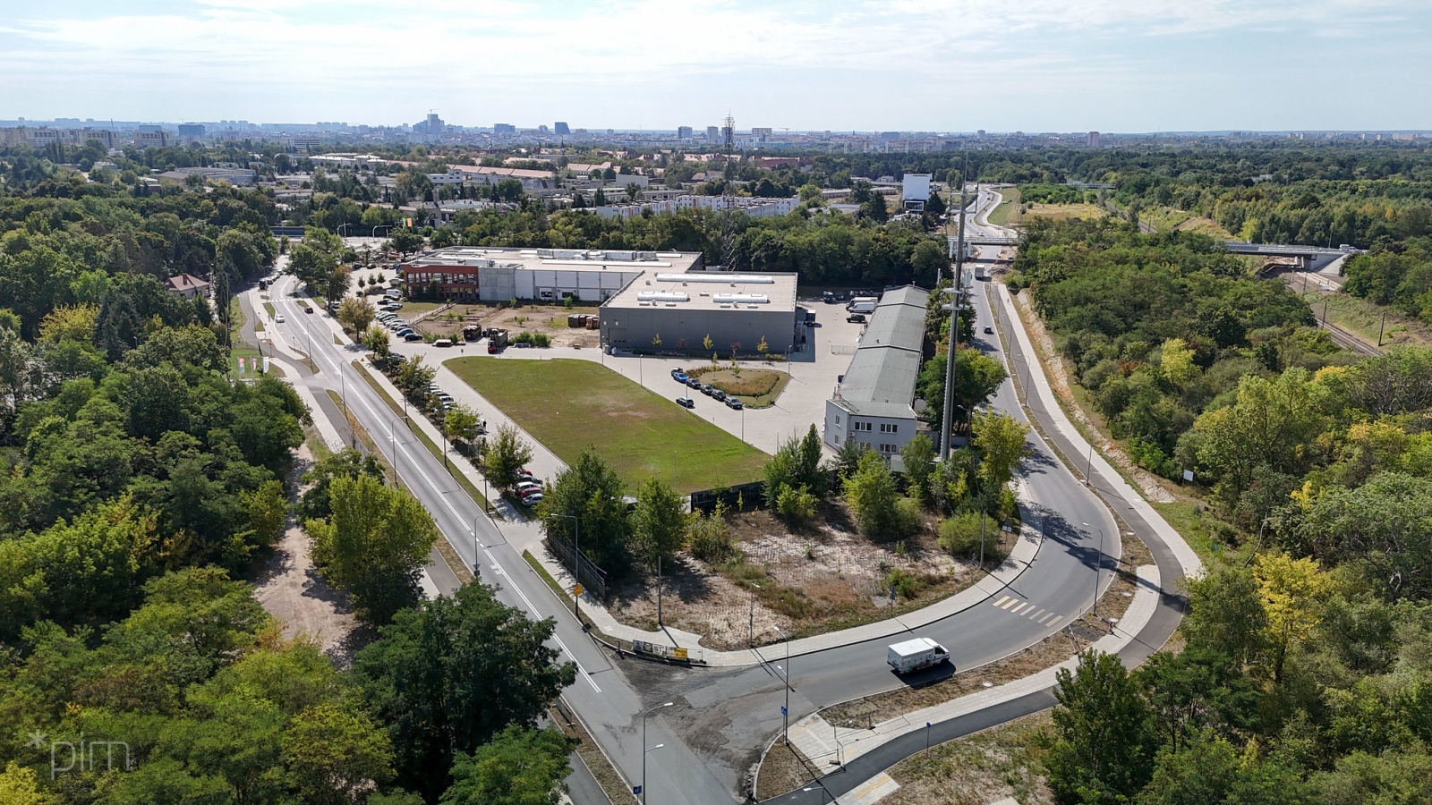 Ulica Podolańska poprzepudowie widziana z góry