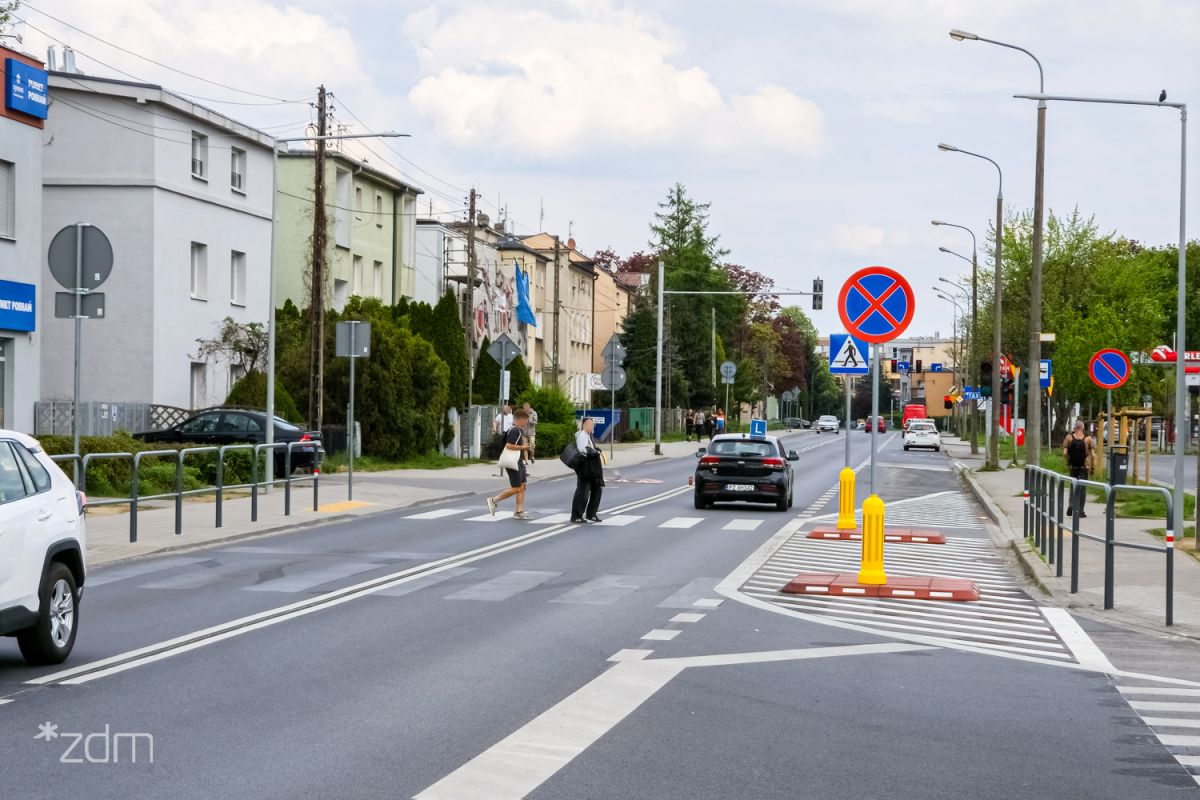 Ulica Zgoda i nowe przejście dla pieszych
