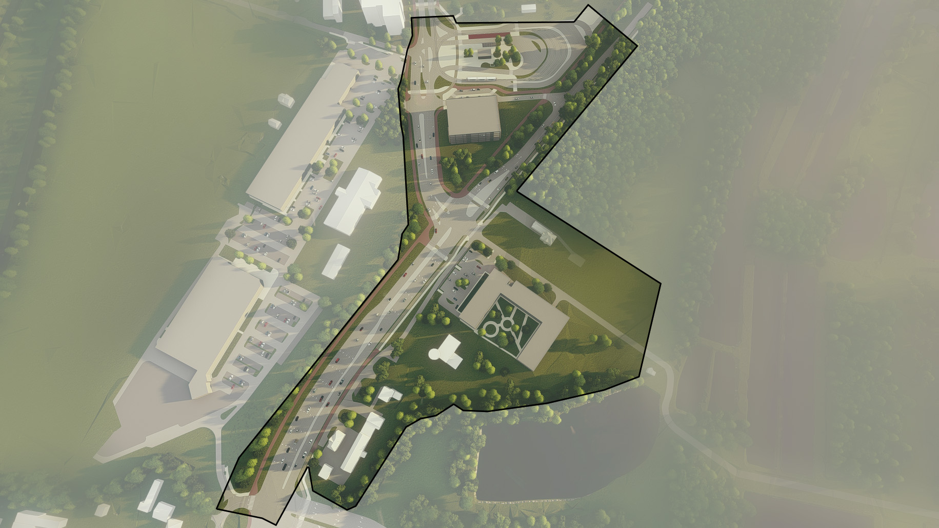 "W rejonie ulic Dolna Wilda i 28 Czerwca 1956 r. w Poznaniu" - propozycja zagospodarowania terenu