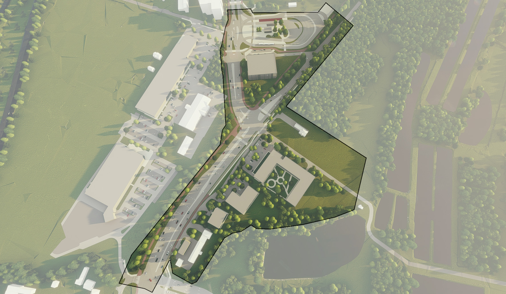 "W rejonie ulic Dolna Wilda i 28 Czerwca 1956 r. w Poznaniu" - propozycja zagospodarowania terenu