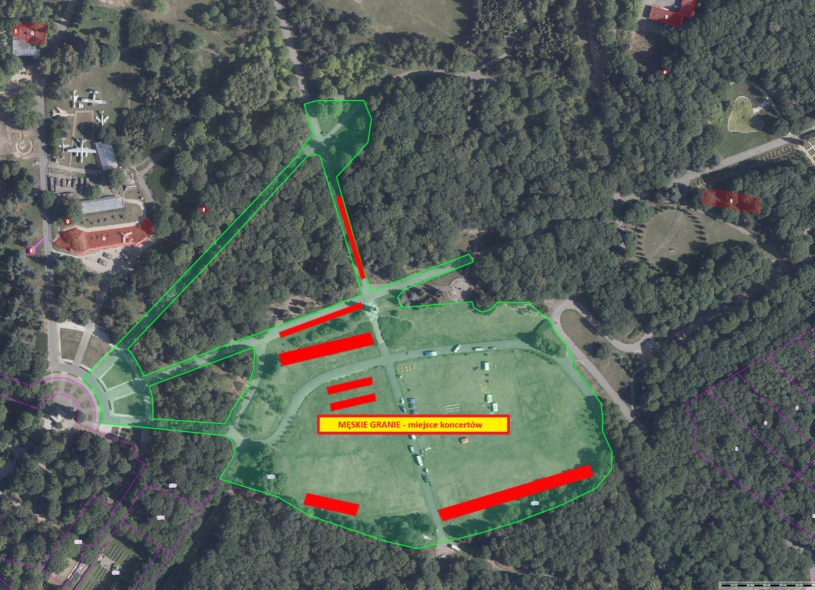 W związku z wydarzeniem muzycznym "Męskie Granie" dla mieszkańców alejki w pobliżu polany przy Dzwonie Pokoju