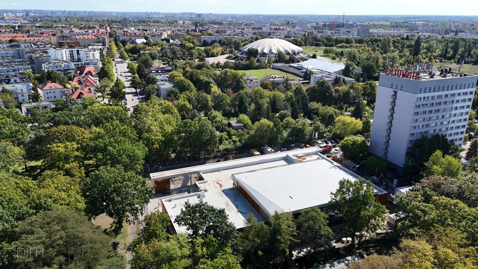 Widok na ul. Wyspiańskiego, Arenę i budowaną pływalnię przy ul. Taborowej