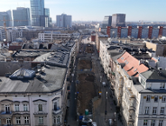 Widok z lotu ptaka na ul. Ratajczaka