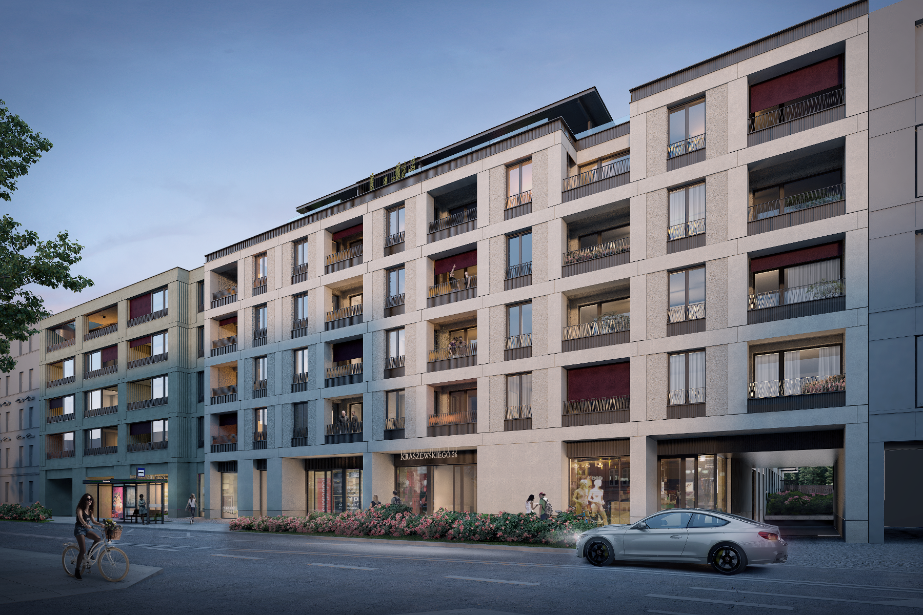 Wizualizacja inwestycji przy Kraszewskiego 26.