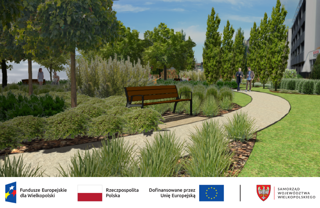 Wizualizacja zagospodarowania Skweru Zofii Cieleckiej