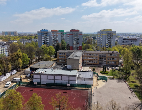 Zdjęcia z budowy nowego budynku przy Zespole Szkół Budowlano-Drzewnych na Raszynie