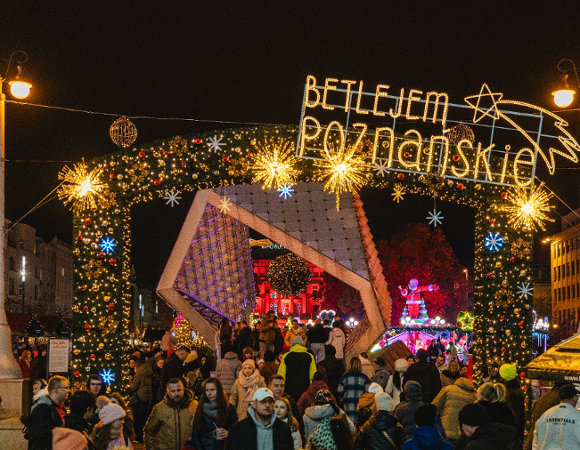 Zdjęcie Betlejem Poznańskiego na placu Wolności