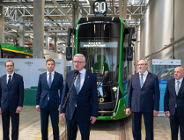 Zdjęcie z briefingu przed podpisaniem umowy na dostawę nowych, jednokierunkowych tramwajów Moderus Gamma