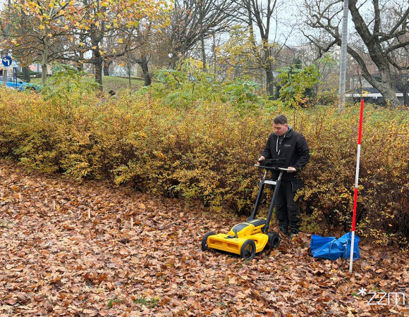 Badania georadarem w Parku Wieniawskiego