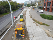Budowa drogi rowerowej na Starym Mieście coraz bardziej zaawansowana