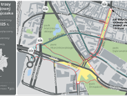 Budowa tramwaju na Ratajczaka - ruch pieszy i rowerowy w rejonie parków