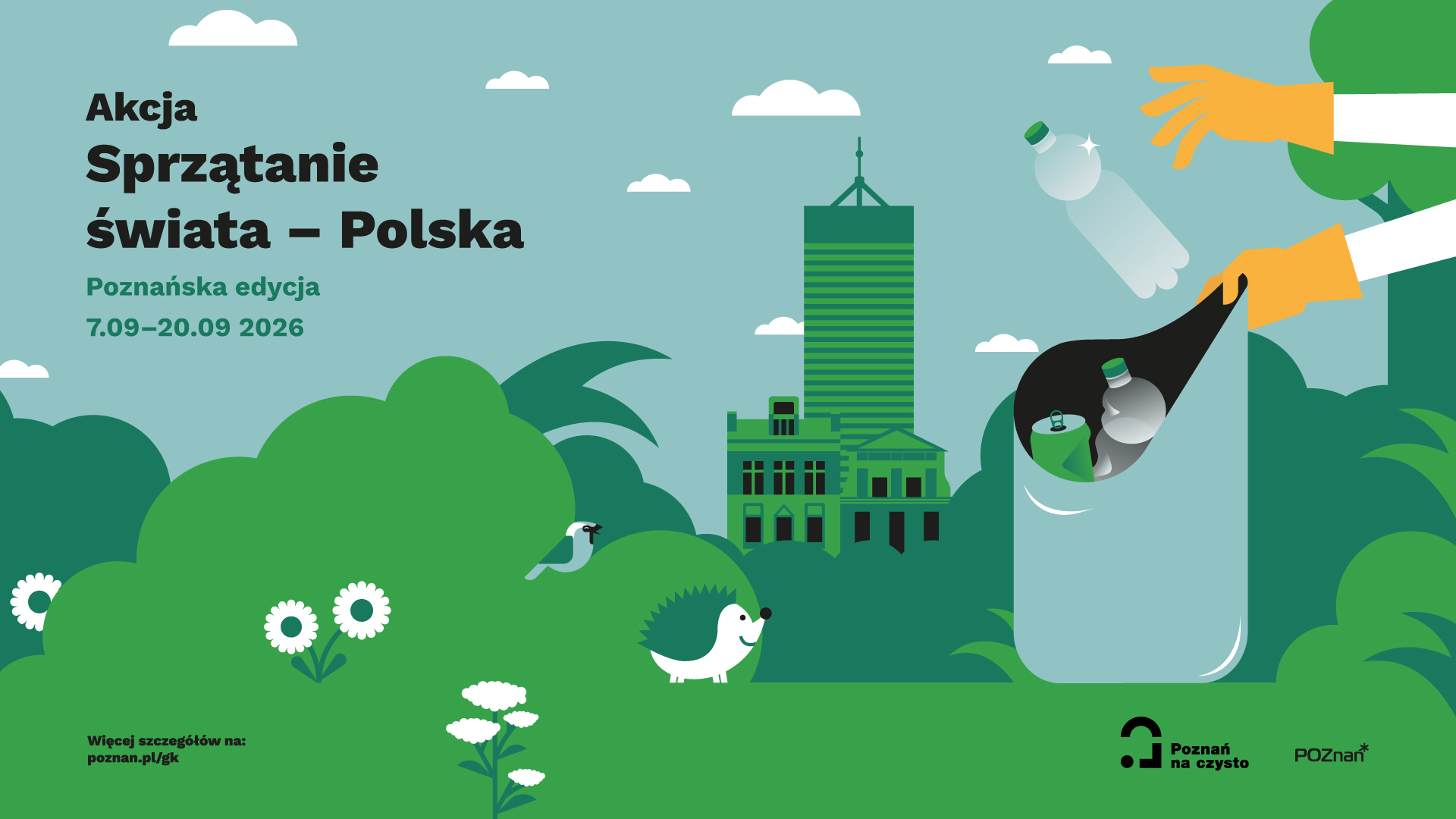 Grafika promująca poznańską edycję akcji Sprzątanie świata