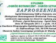 II Plener "Ogród Botaniczny - Ogród Sztuki" 2011 i spotkanie weekendowe ""Niecodzienne przystosowania roślin tropikalnych do środowiska"